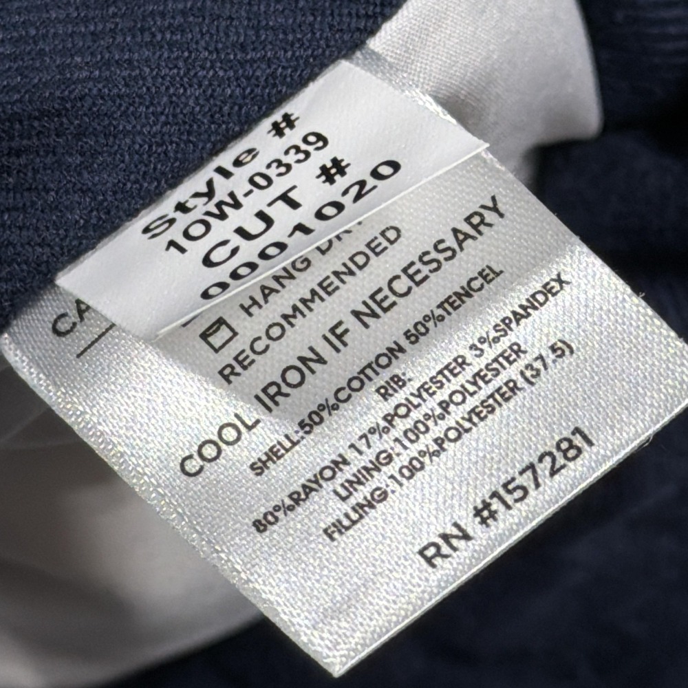 Mizzen+Main Vest Mens XL Blue Quilted Snap Front Puffer Insulated 10W-0339 - Picture 7 of 9